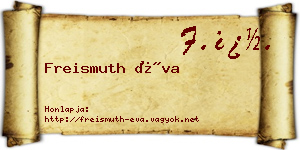 Freismuth Éva névjegykártya