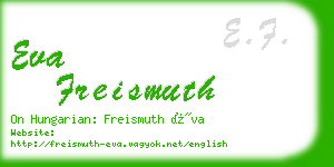 eva freismuth business card